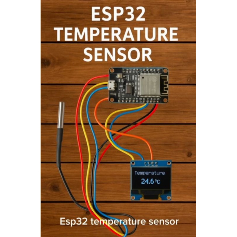 project iot monitoring suhu air berbasis esp32 dengan sensor suhu ds18b20 waterproof