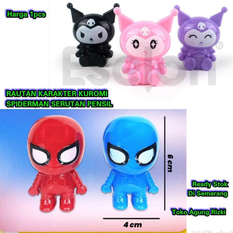 

(1PCS) RAUTAN KARAKTER KUROMI SPIDERMAN SERUTAN PENSIL SHARPENER PENCIL