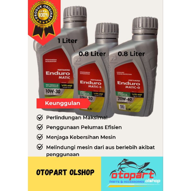 ENDURO OLI MESIN PELUMAS MOTOR ENDURO MATIC