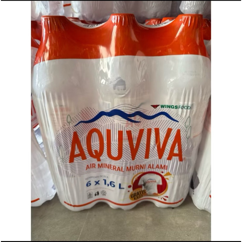

AQUVIVA 700ml/250ml 700 ml 1 Dus 12 Botol/1600mlX6- Air Mineral Murni Alami Sedang Tanggung Pack Pak Karton Wings Food