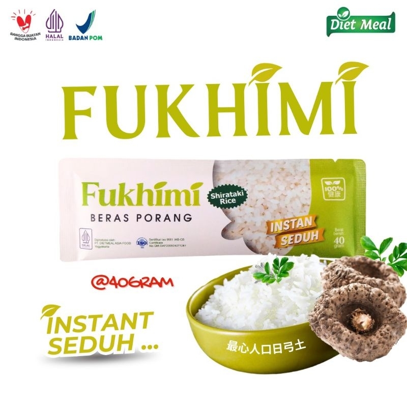 

Beras Porang Shirataki FUKHIMI kemasan Sacet 40 gram