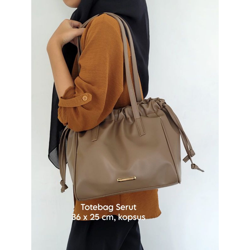 Tote bag serut/tas bahu wanita/tas kerja
