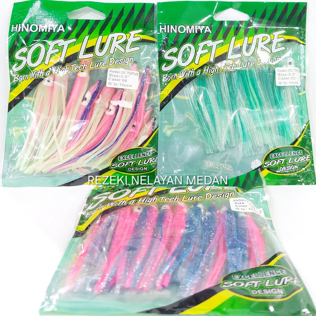 Lure / Umpan Soft Lure HINOMIYA Octopus 3.5" | Umpan Karet Castingan
