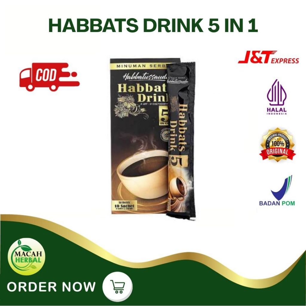 

HABBATS DRINK 5 IN 1 ISI 10 SACHET ORIGINAL BPOM HALAL | KOPI HERBAL REMPAH UNTUK STAMINA DAN KESEHATAN TUBUH | KOPI HERBAL ORIGINAL