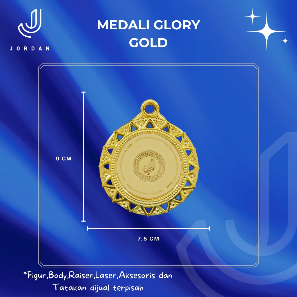Medali, Piagam, Mendali Piala, Medali olahraga, Medali Glory (12 pcs)