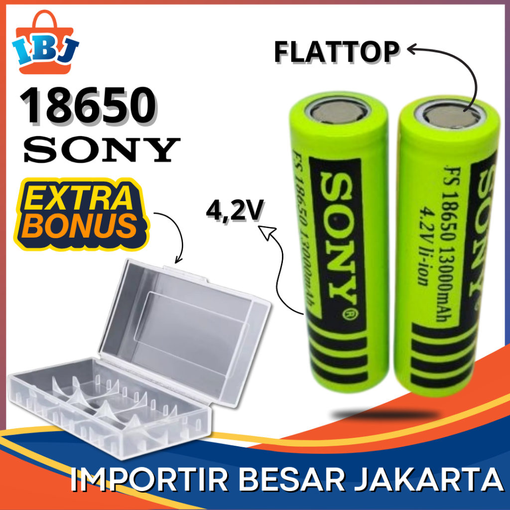 MURAHBATERAI 18650 BATRE 18650 original Battery 18650  4.2V Sony 13000 mAh Batre Sony 18650 4.2V 2 P