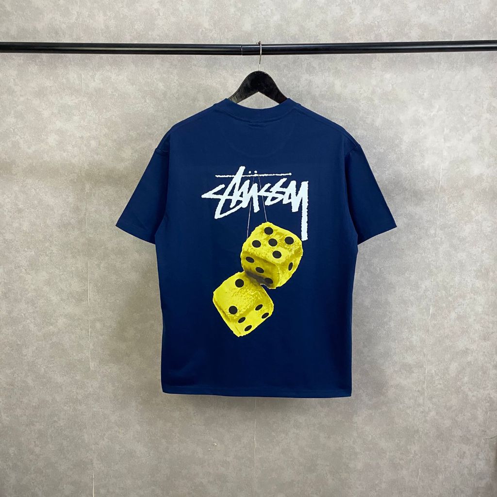 Baju Kaos STUSSY X BAPE Ape Head Black Tee Cotton T-Shirt Baju Kaos Atasan Pria & Wanita Unisex Stus