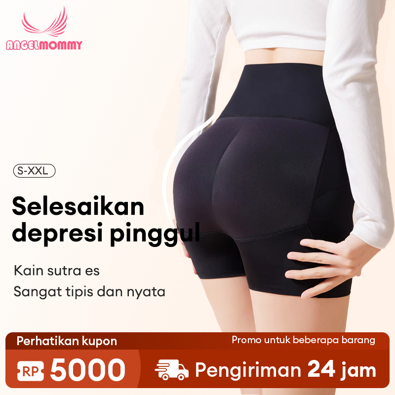 ANGEL MOMMY Celana Pengangkat Pinggul Palsu Pembesar Pinggul Celana Pengontrol Perut Mulus Dan Berna