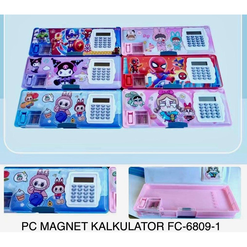 

KOTAK PENSIL MAGNET KALKULATOR / TEMPAT PENSIL / PENCIL CASE FC-6809-1