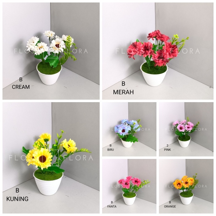 Tanaman Bunga Hias Artificial / Pot Bunga Hias Artificial / Pot Bunga Hias B