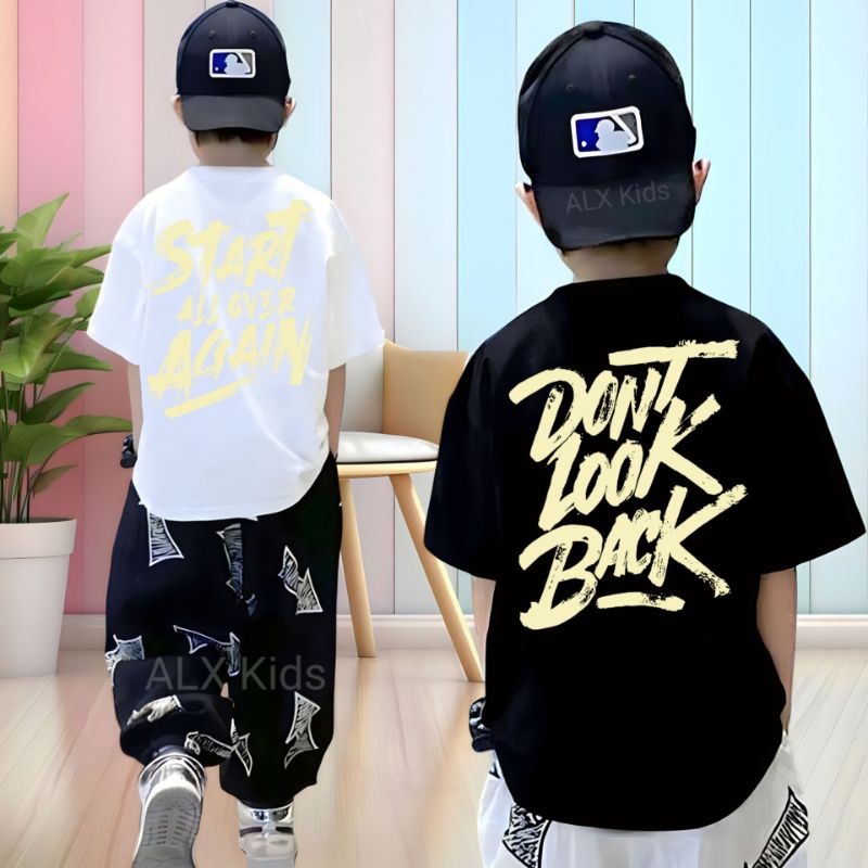 COD/Kaos START ALL Anak Laki Laki/Baju Kaos Distro Anak Laki Laki Lengan Pendek/Umur 6 -13 tahun/Kat