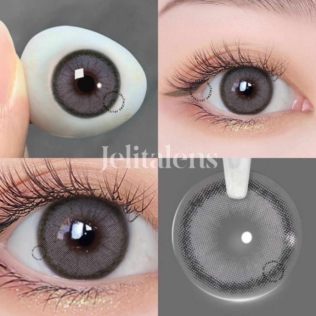 J42 Softlens Abu Abu Natural Korean Look 14,5 MM Normal / Softlens Abu Abu / Softlens Grey / Softlen