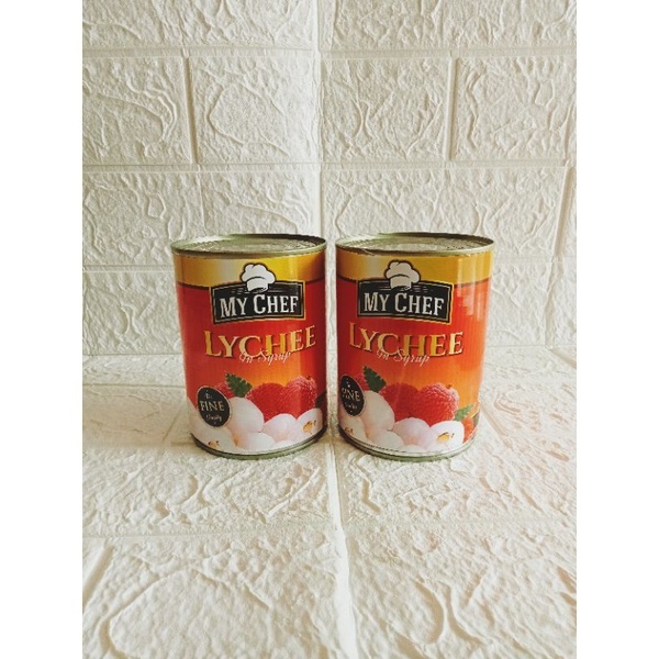 

mychef lychee in syrup 565gr/buah leci dalam sirup