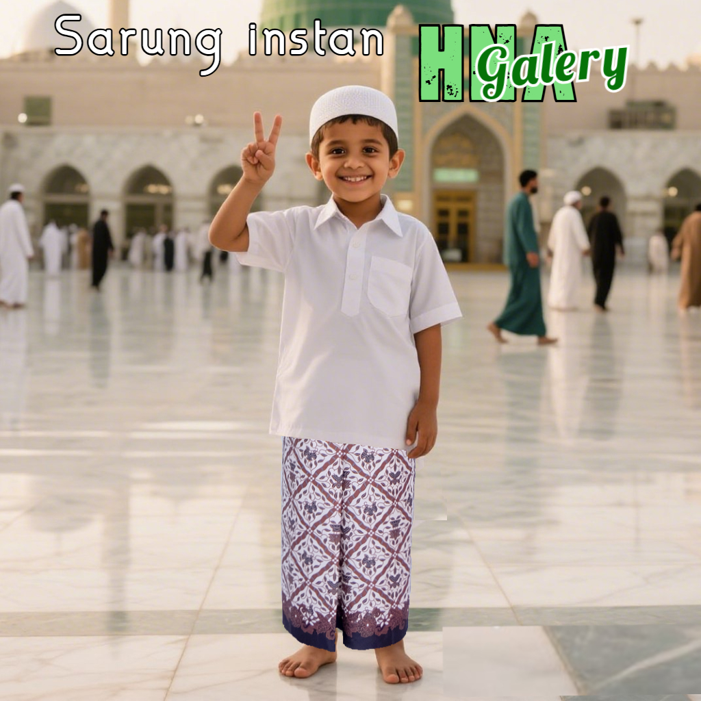 Sarung Instan Anak Motif Gus iqdam Usia 2-10 Tahun Sarung Anak Model Rok
