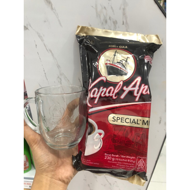

Kopi Kapal Api Special mix isi 10 BELI 1 GRATIS GELAS 1