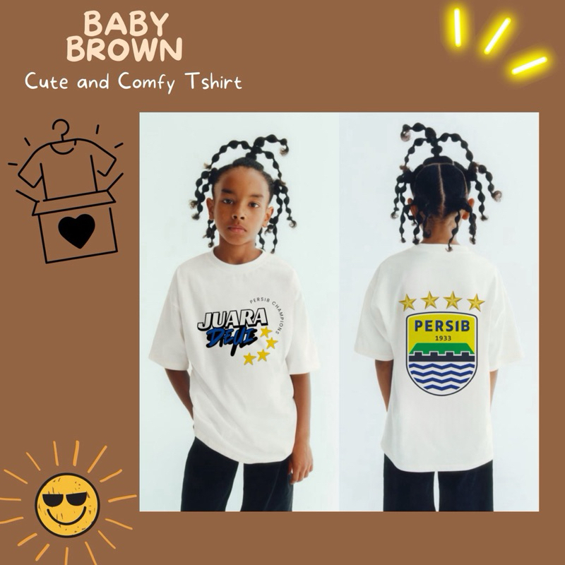READY PERSIB SPECIAL EDITION BEBE KAOS ANAK PERSIB CHAMPIONS BACK 2 BACK DEPAN BELAKANG