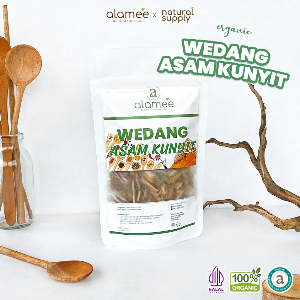 

ALAMEE Wedang Asam Kunyit Kunir Asem Asli Rempah Minuman Herbal Alami Langsung Seduh Lengkap Komplit
