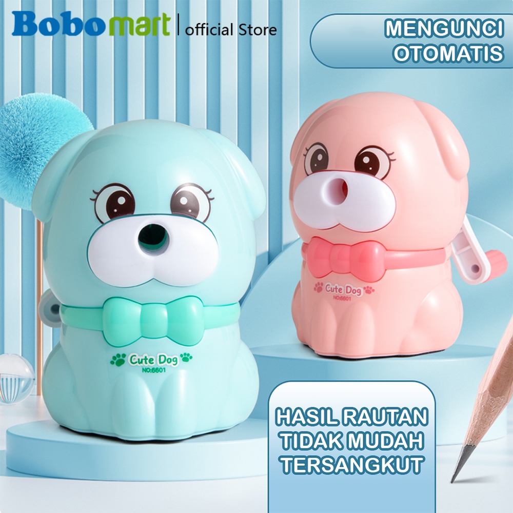 

BOBOMART Dingbang Serutan Pensil Anak Cute Dog DB-6601, Serutan Meja Putar Rautan Pensil Murah