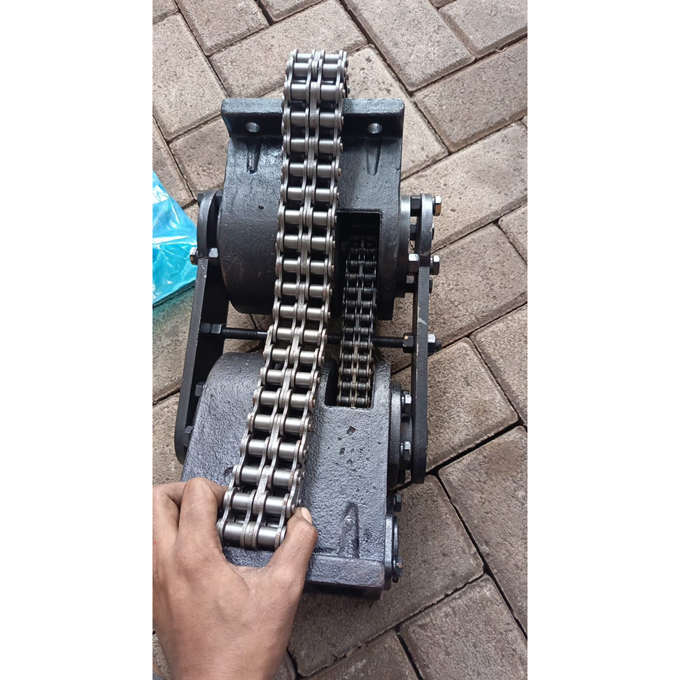 Rantai Ganda untuk Gearbox Transmisi Traktor CM18HP / Traktor Mini Roda 4