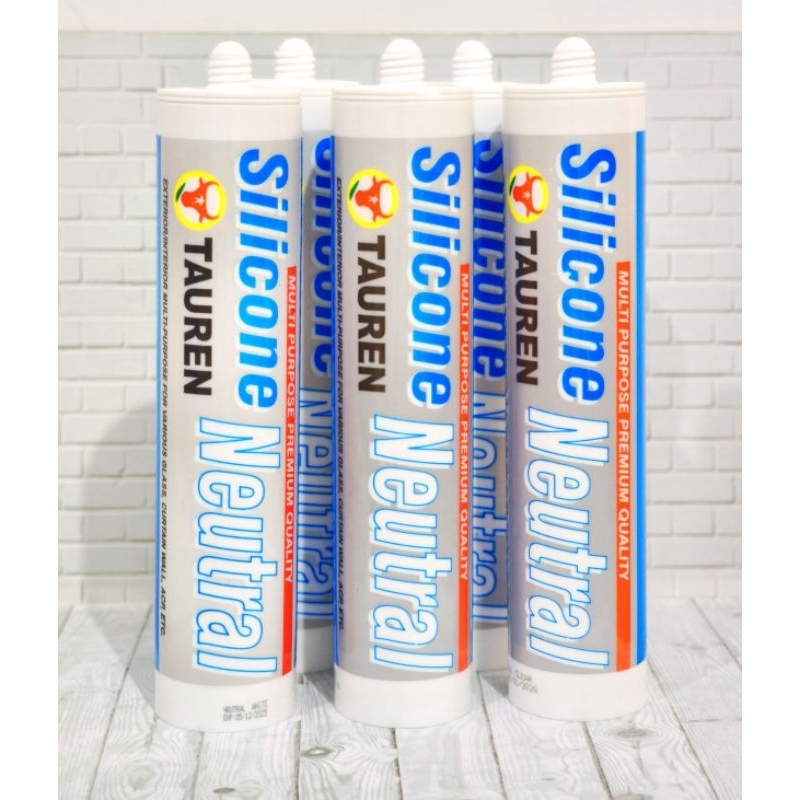 LEM SILIKON MULTI PURPOSE TAUREN NEUTRAL WARNA PUTIH DAN BENING / SILICONE SEALANT NETRAL TIDAK BERB