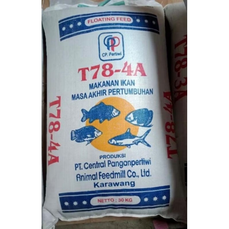 Pakan Pelet Ikan TURBO T78-4a Gurame,Nila,Mas,Bandeng 30 Kg
