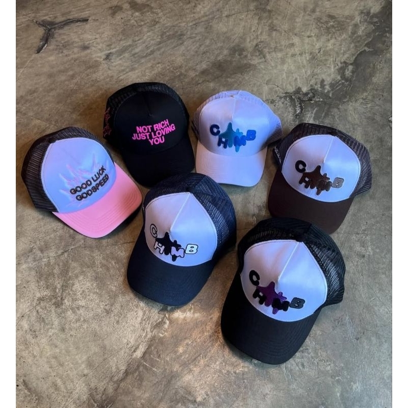 TRUCKER HAT CHAMBREDELAVAIN ORIGINAL TOPI CHMB GOD SPEED RICH SPIDER CHAMBRE LIMITED EDITION
