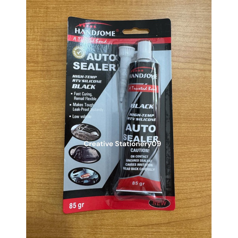 Lem Auto Sealer Black 85gr / Lem Silicone Auto Sealer Hitam / Lem Bemper Kaca Mobil Besar