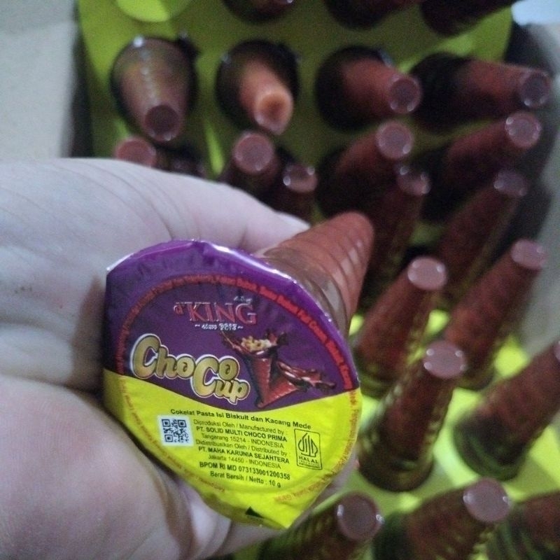 

Choco Cup Cokelat Pasta Biskuit Dan Kacang Mede satuan 1 pcs@10gram