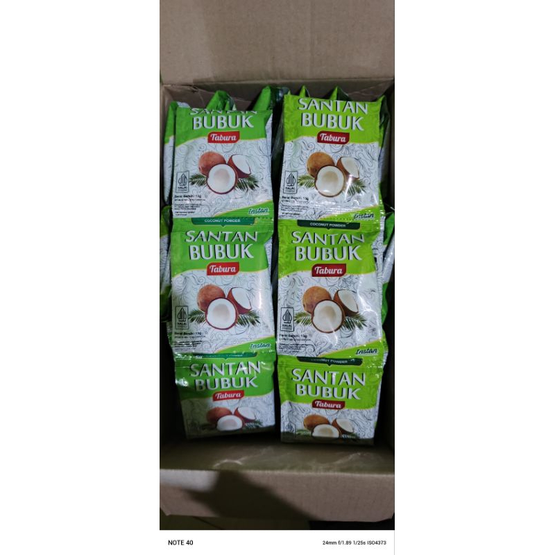 

santan bubuk tabura 20 pcs/10 pcs @13 gram termurah