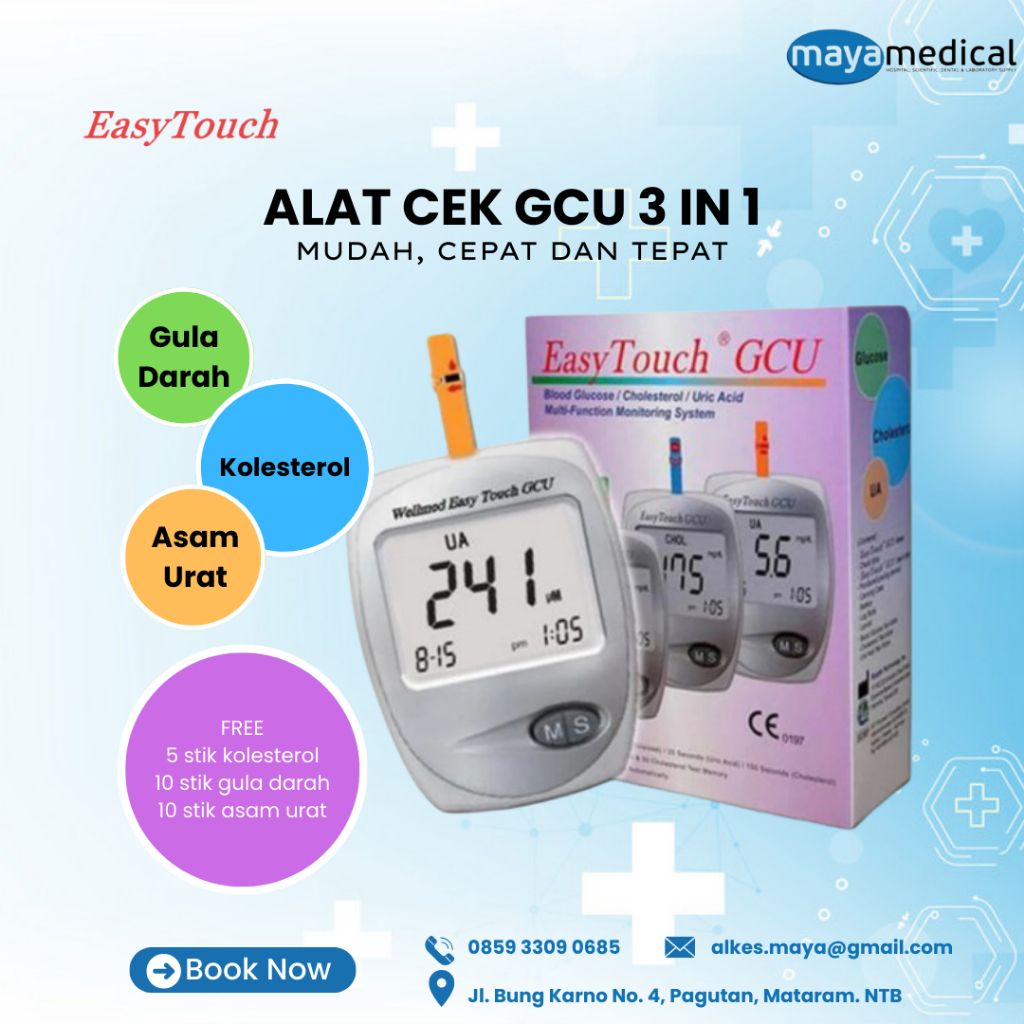 Easy Touch GCU 3 In 1 Alat Cek Gula Darah Easy Touch