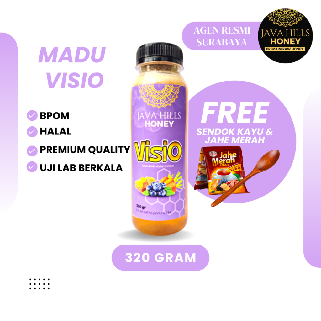 

Javahills Honey Madu Visio 320gr – Madu Herbal Mata Asli | Bantu Atasi Mata Minus, Plus, Silinder