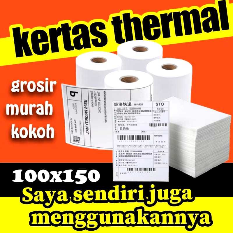 

KHUSUS INSTAN / SAMEDAY KERTAS LABEL THERMAL BARCODE 100 X 150MM isi 500 pcs