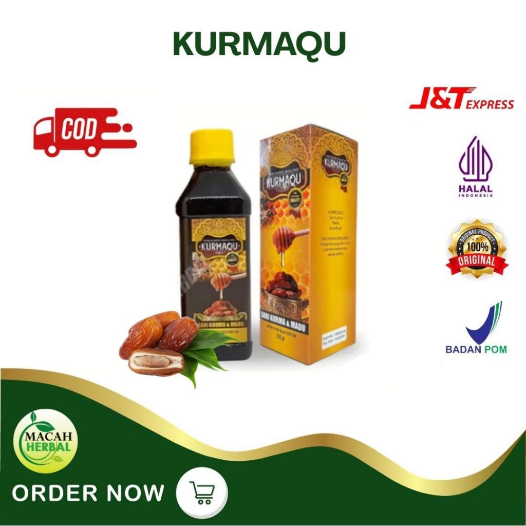 

MACAH HEBAL - KURMAQU Sari Kurma Asli - Suplemen dari Kurma Madu & Gula Buah Asli 100% Original