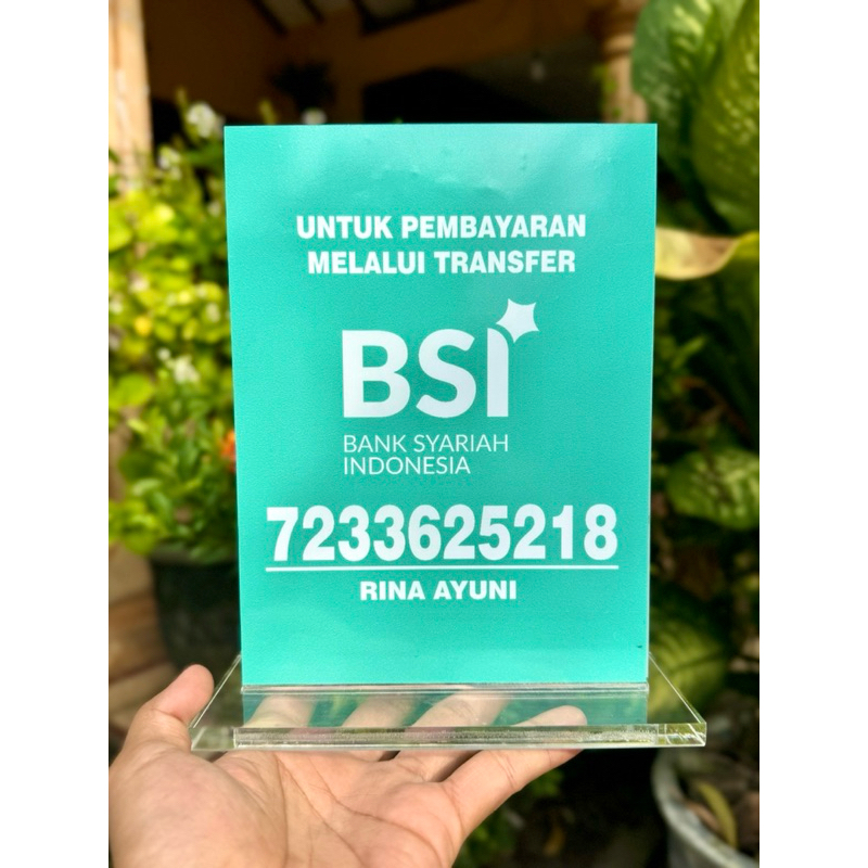 

BISA EDIT / CUSTOM REKENING PAPAN MEJA AKRILIK BAHAN TEBAL UKURAN 15x20cm