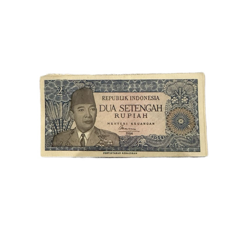 Uang Kertas Kuno Seri Soekarno Percetakan Negara 2.5 Rupiah 1964 21 lembar