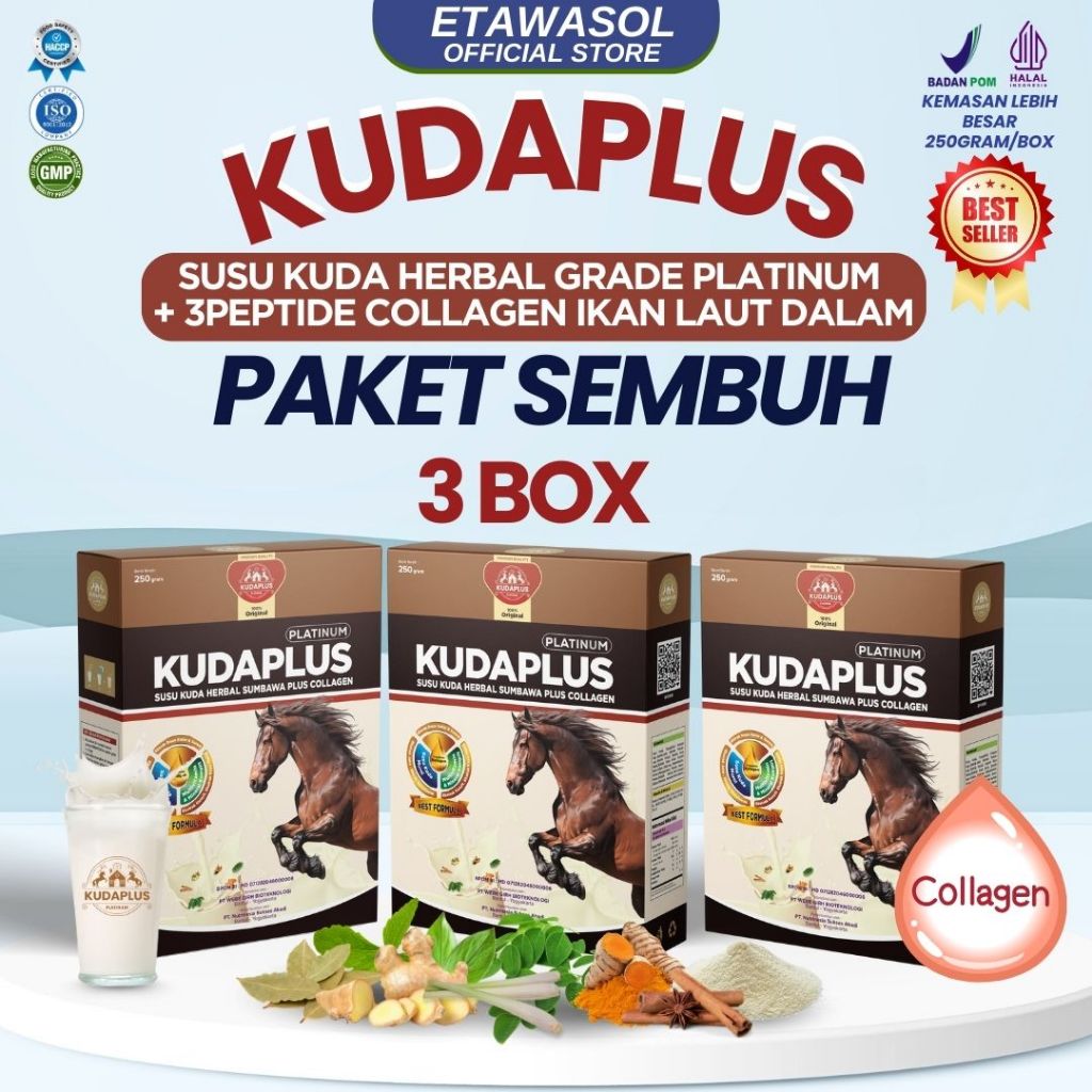 

KUDAPLUS Jaminan Original 100% dari Sumbawa Cepat Atasi Ashma, Batuk, Pegal Linu dan osteoporosis Kemasan 250gram Paket 3 Box