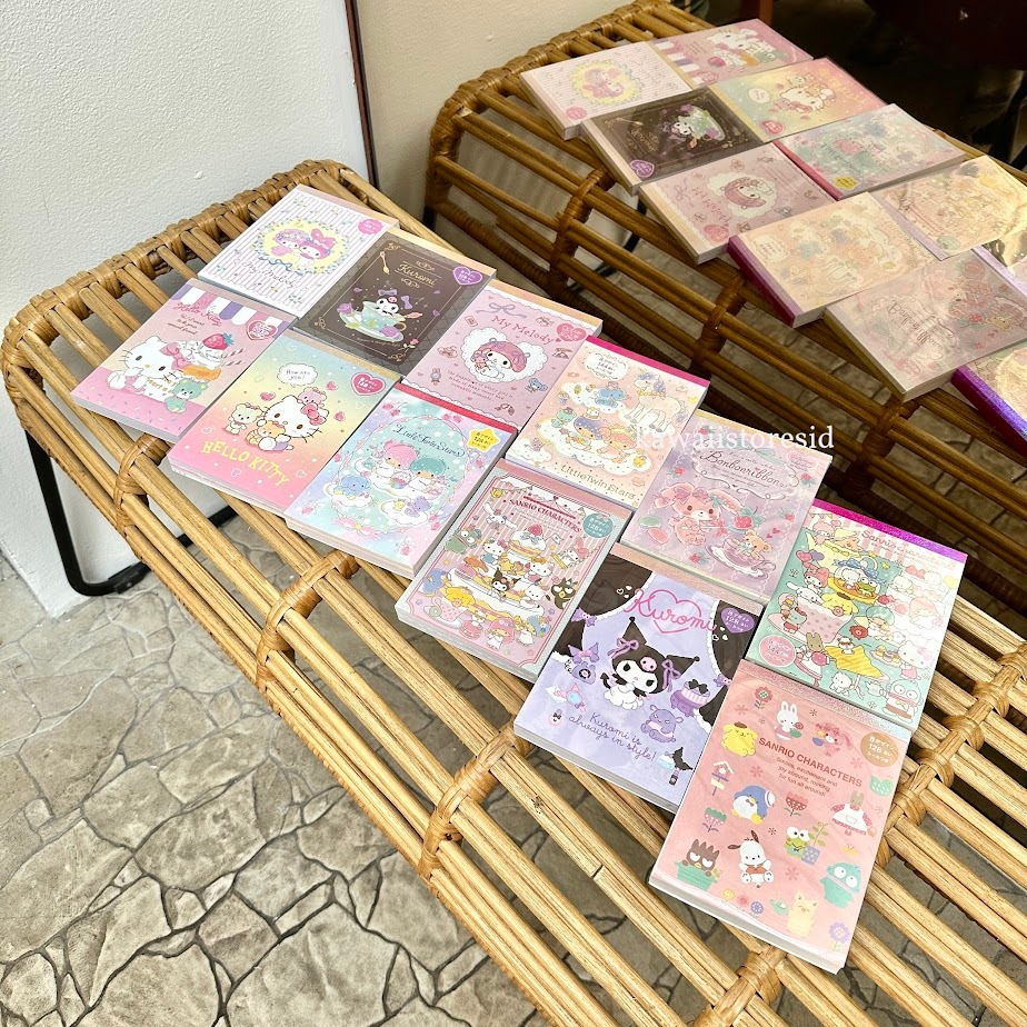 

Memopad 8 Design Notes Notepad Catatan Kecil Buku Alat Tulis Stiker Notebook Sanrio Kuromi Cinnamoroll My Melody Hello Kitty Lucu Unik Kado Hadiah Gift