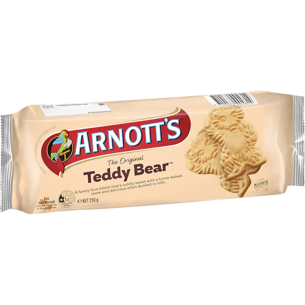 

Arnotts Teddy Bear Plain Biscuits 250g AUSTRALIA