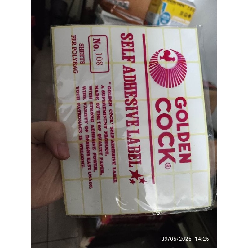 

label harga label putih golden peacok