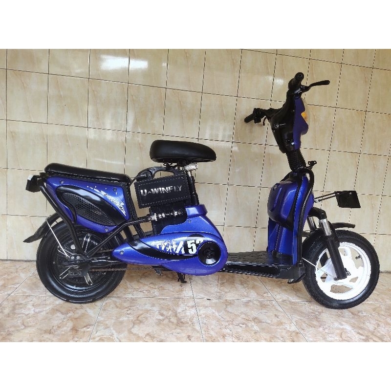 Sepeda Listrik Uwinfly Baterai Lithium 48 Volt 350 Watt Kondisi Second - Baik