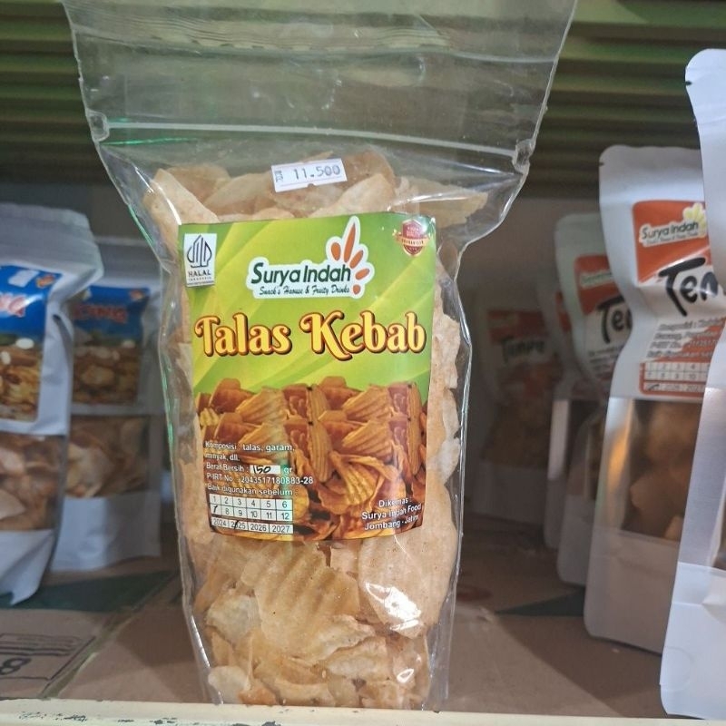 

Keripik Talas Kebab 150gr Asin enak Surya Indah Jombang