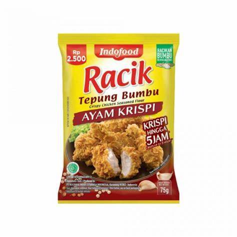 

Indofood Racik Tepung Bumbu Ayam Krispi 75g – Tepung Ayam Goreng Renyah & Gurih