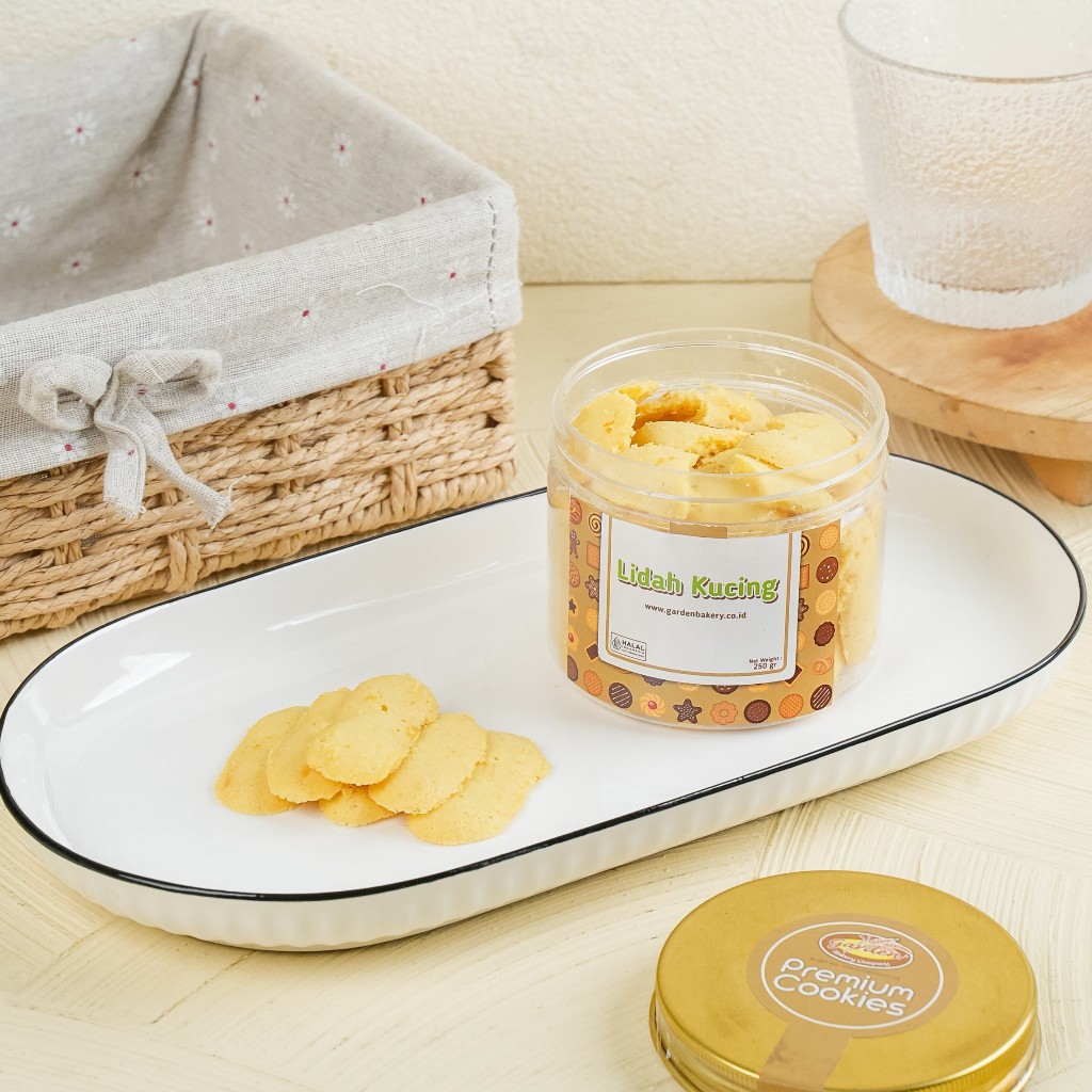 

[PAKET HEMAT 3 TOPLES] Lidah Kucing Premium Cookies Garden Bakery Kue Kering Renyah Snacks Makanan