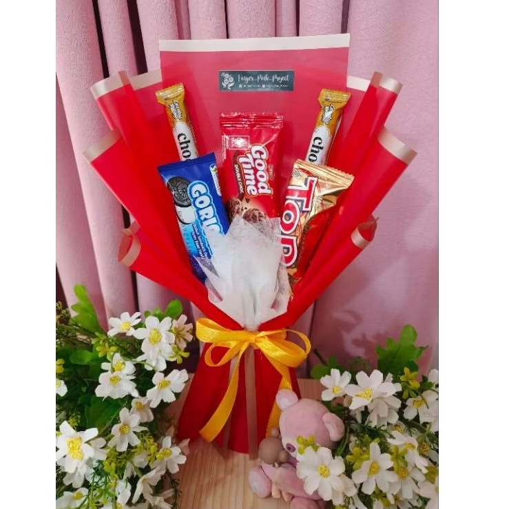 

Buket Snack hadiah kelulusan hadiah ulang tahun hadiah untuk sahabat dan orang terkasih