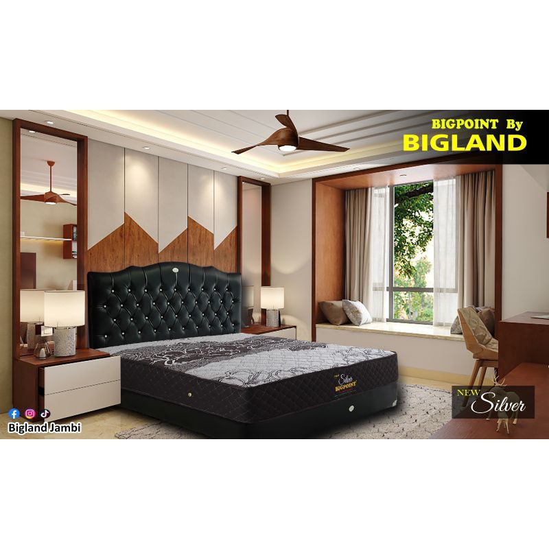 kasur springbed matras bigland bigpoint silver 180x200 no 1