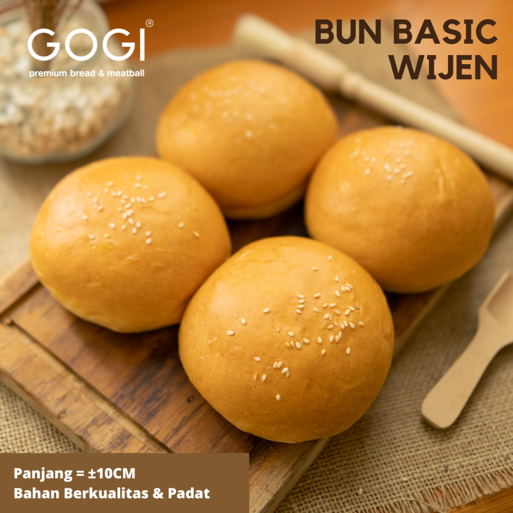 

Roti Bun Basic Isi 1 Pcs / Roti Bun Burger Basic Berkualitas / Roti Burger UMKM / Roti Bun Burger