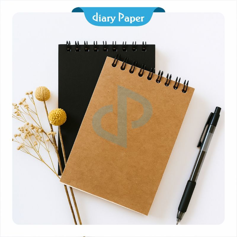 

Buku Notebook mini B7 buku catatan harian isi 50 halaman double ring spiral notebook saku kecil