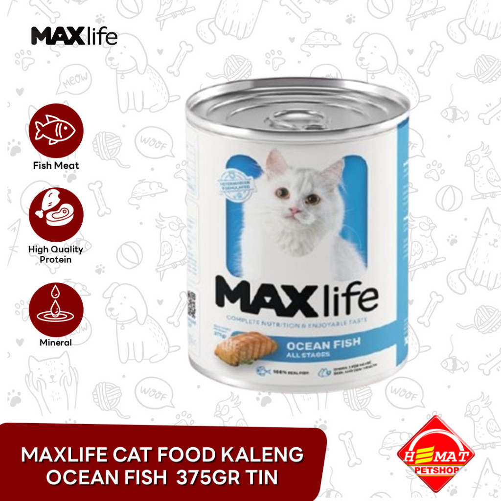 Makanan Kucing Kaleng MaxLife Cat food Can 375 Gram
