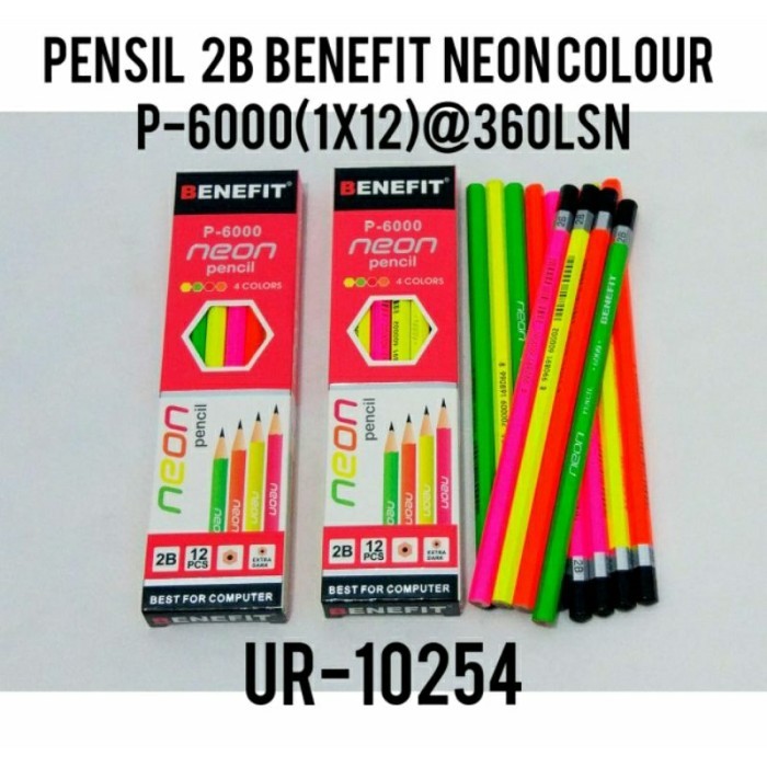 

PENSIL 2B NEON COLOUR - PENSIL KAYU 2B ISI 12 PCS