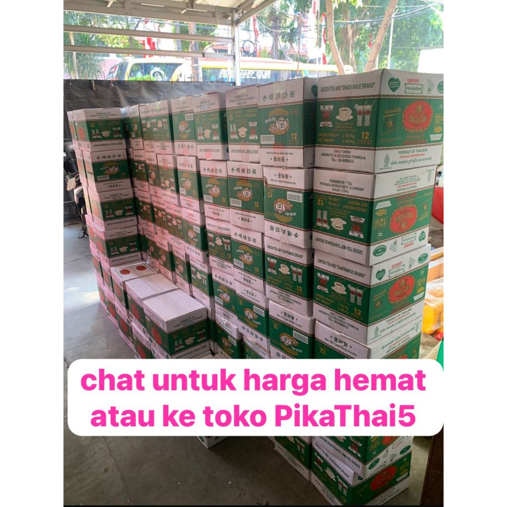 

7 Dus x 12 bungkus BPOM Green Thai Tea Chatramue 200 Gram